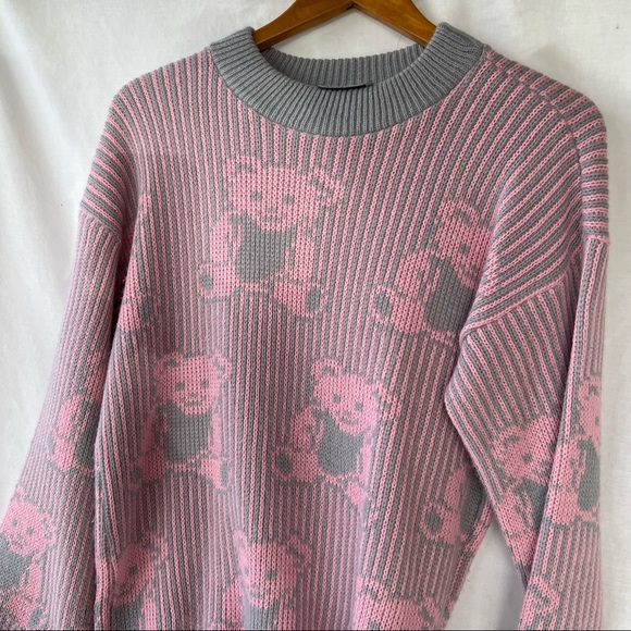 Urban Outfitters Tops - Striped Vintage Y2K Bear Graphic Sweater